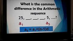 How to find the common difference using the Arithmetic Sequence Formula