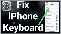 How To FIX Your iPhone Keyboard (If It's Not Working)