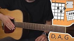 PRVNÍ AKORDY (D, A, G) - Lekce kytary pro začátečníky