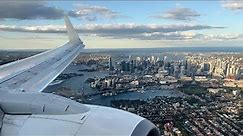 Scenic Landing at Sydney Airport with Opera House View Qantas Boeing 737 (4K) Inflight Short Clip