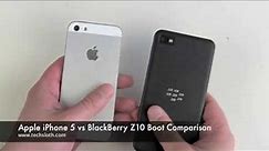 Apple iPhone 5 vs BlackBerry Z10 Boot Comparison