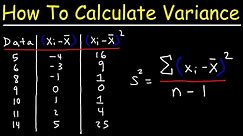 How To Calculate Variance