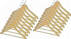 Whitmor GRADE A Natural Wood Suit Hangers (Set of 16)