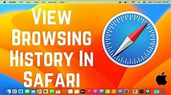 How To View Browsing History In Safari