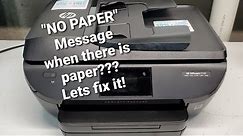 HP Officejet 5740 Clear Paper Jam or No Paper Error 7640 8040