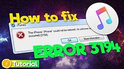 How to fix iTunes Error 3194 on Windows 10/8/7 (Tutorial | 2021)