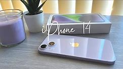 iPhone 14 Purple Unboxing + Accessories 💜