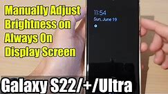 Galaxy S22/S22+/Ultra: How to Manually Adjust Brightness on Always On Display Screen