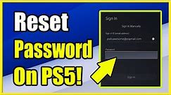 How to Reset Password on PS5 Account & Sign in (Best Tutorial!)