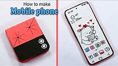 How to make Folding Mobile Phone with cardboard and paper | DIY Paper Mobile Phone | Paper Crafts