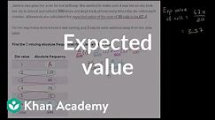 Getting data from expected value | Probability and Statistics | Khan Academy