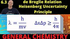 6.3 The de Broglie Relation and the Heisenberg Uncertainty Principle | General Chemistry