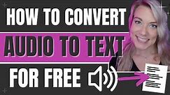 Convert Audio to Text for FREE | Unlimited Audio/Video Conversion Software Tutorial