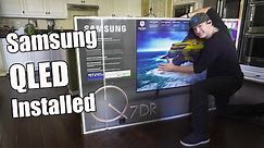 Enormous 82" Samsung QLED TV Installed in 10 minutes by pro.