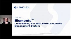 Introducing Elements from LenelS2 - Cloud-based Managed Access and Video Management System.mp4