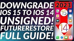 How to Downgrade iOS 15 to 14 unsigned | FutureRestore iOS 15 to iOS 14 unsigned iOS versions 2023