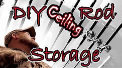 Overhead CHEAP DIY Fishing Rod Storage | Storing Fishing Rods on the Garage Ceiling |