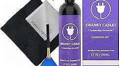 Swanky Computer Screen Cleaner Kit: Electronic Cleaner Spray 17oz + 2 Microfiber Cleaning Cloth For Tv Cleaner - Ipad Screen Cleaner - Iphone Cleaner - Monitor Cleaner - Pc, Lcd, Laptop Screen Cleaner