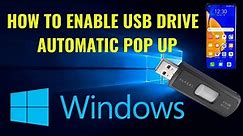 How to enable a USB device Autoplay on a computer | Windows