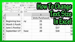 How To Increase, Change Or Make Text (Or Font) Size Larger In Excel Explained