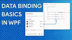The Basics of Data Binding in WPF