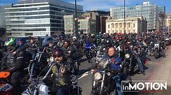 The Hells Angels lead thousands of bikers through London Streets | Harley Davidson Chopper Bikes