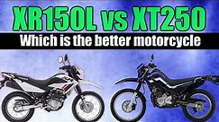 Honda XR150L vs Yamaha XT250 Specifications, which is the best dual sport motorcycle for you?