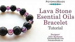 Lava Stone Essential Oils Bracelet - DIY Jewelry Making Tutorial by PotomacBeads