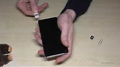 Samsung Galaxy S20 (Plus/Ultra): How to insert the microSD card. Installation of the micro SD