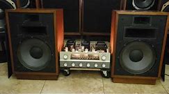 Demo of Klipsch Heresy II with Rare Sansui SM-20 Tube Stereo Receiver
