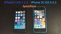 iPhone 5C iOS 9.3.2 vs iPhone 5 iOS 7.1.1 - Speed Test