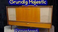 Remastered Grundig Majestic SO161Ua antique stereo console, radio, phono record player, reel, tubes