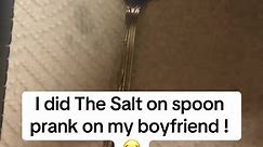 He aint have to do all dat ! 😂 #saltyfood #saltyfoodprank #foodprank #saltonspoon #saltonspoonprank
