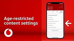 Age-restricted content settings | My Vodafone app | Vodafone UK