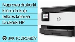 Rozwiązywanie problemu z drukarką HP, która drukuje wyłącznie przy użyciu kolorowego atramentu