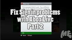 Fix Sign in Problems with Xbox Live Profile Part 2