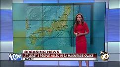 10News reporter in Japan as quake rocks Osaka