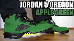 AIR JORDAN 5 OREGON APPLE GREEN REVIEW & ON FEET + SIZING & RESELL PREDICTIONS + HOW TO STYLE