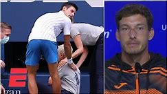 Pablo Carreno Busta reacts to Novak Djokovic being defaulted | 2020 US Open
