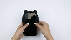 Cute Black Cat Soft Silicone Case for iPhone XR