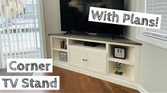 Building a Corner TV Stand Built-in | Plans Available!