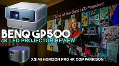 NEW BenQ GP500 4K LED Projector Review + vs XGIMI Horizon Pro 4K | Two of the Best Around!