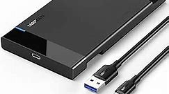 UGREEN 2.5" Hard Drive Enclosure USB C 3.1 Gen 2 to SATA III 6Gbps for SSD HDD 9.5 7mm External Hard Drive Disk Case with UASP Compatible with WD Seagate Toshiba Samsung Hitachi PS4 Xbox Router
