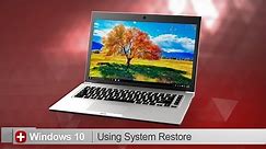Toshiba How-To: Perform a system restore when using Windows 10