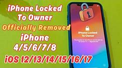 How Unlock iPhone 4/5/6/7/8 Locked To Owner Without iTunes| iCloud Activation Fixed 2024 Latest