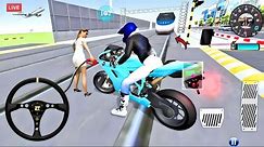 ✅3D Driving Class Simulator - Bullet Train Vs Motorbike - Bike Driving Game - Android Gameplay 2024