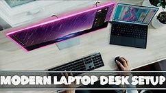 How to Turn a Laptop into a Desktop (Modern Laptop Desk Setup)