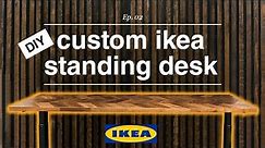 DIY custom IKEA standing desk | modern + simple | DREAM desk setup + office makeover series EP02