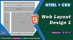 How to create Website Page Layout in HTML CSS | using Float - Web Layout Design Tutorial 01
