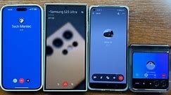 iPhone 15PM, Samsung S24U, OnePlus 8T, Razr 40U Meet, Threema, Facebook, Telegram Apps Incoming Call